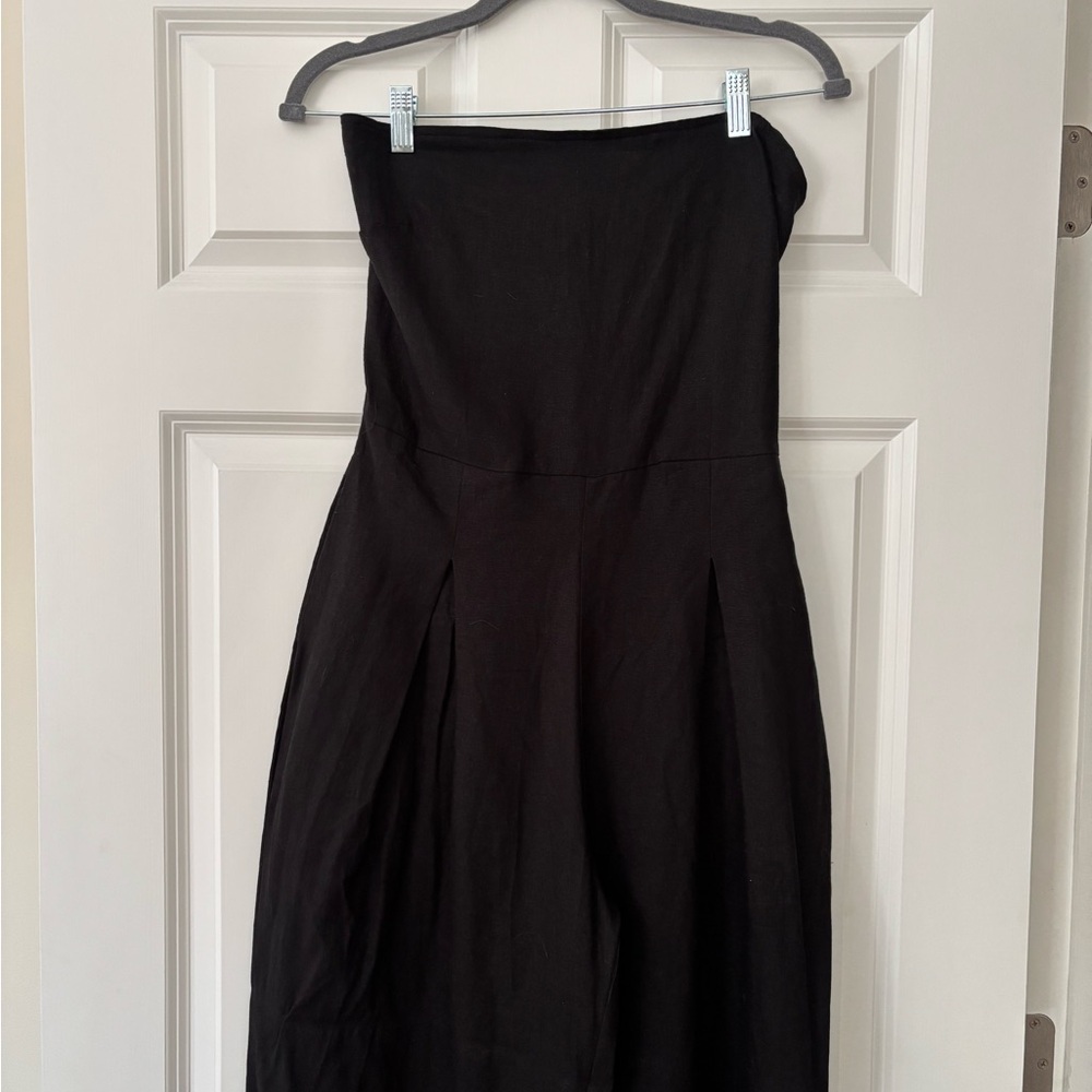 Chic Black Strapless Jumpsuit